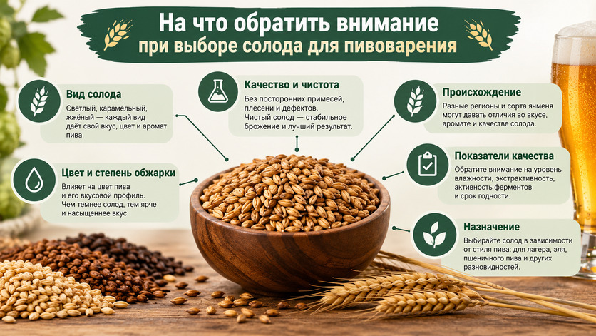 На что обратить внимание при выборе солода для пивоварения